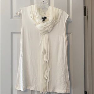 Raw Edge Ruffle Tank